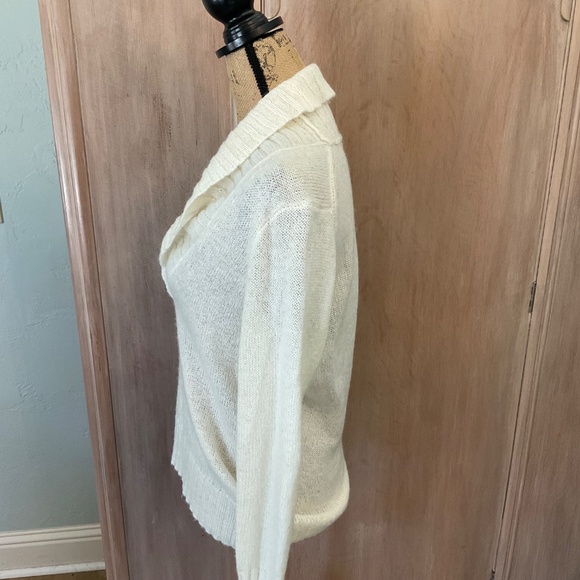 J. Crew Dolce Shawl Collar Popover Cream Sweater - Picture 13 of 16